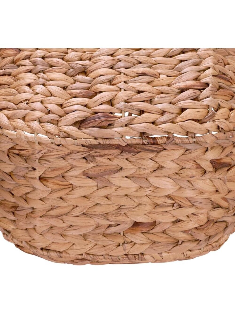 ML-4002 Tall Water Hyacinth Wicker Basket with Handles | Natural, Brown, Natural - Picture 11 of 11